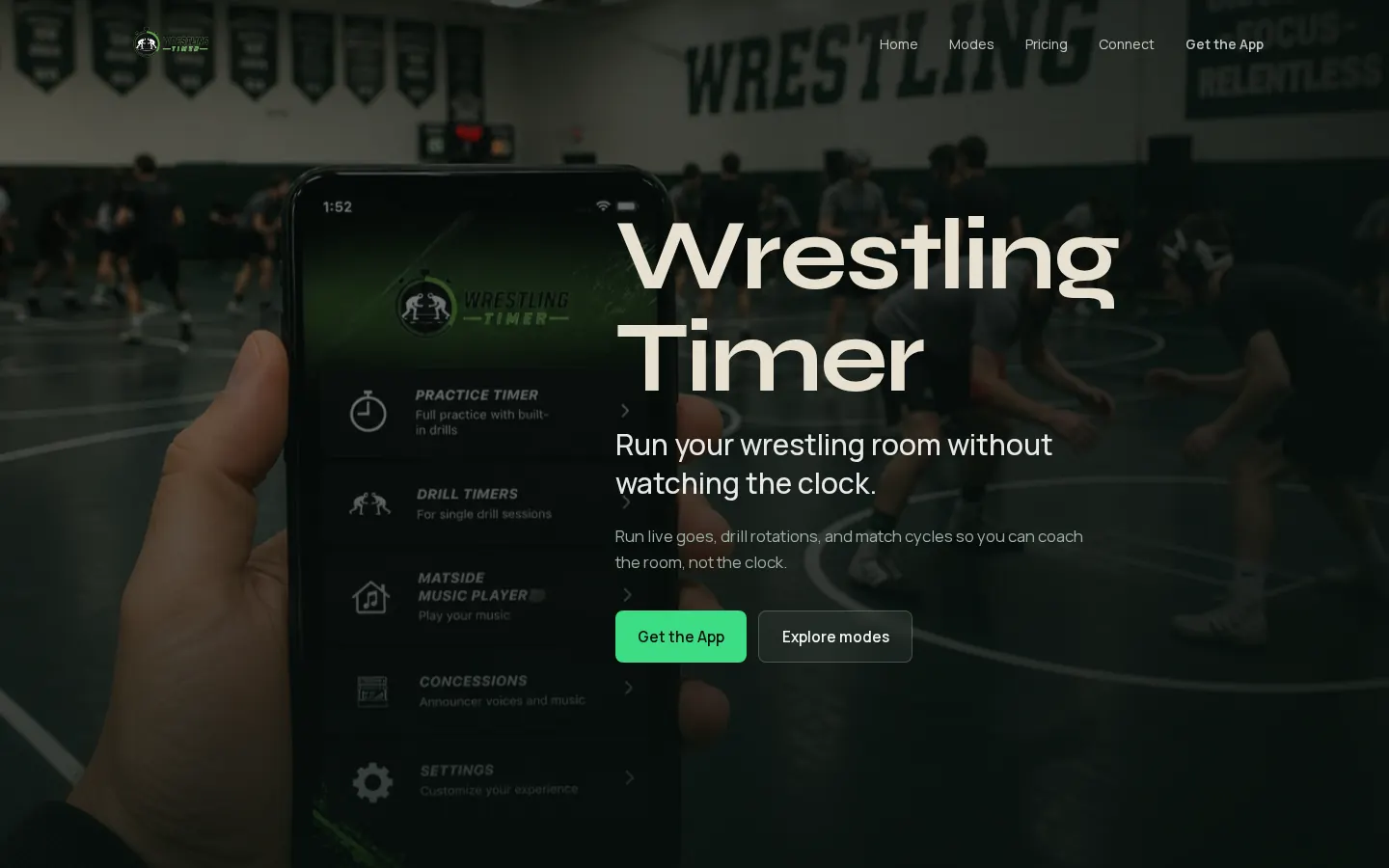 Wrestling Timer homepage